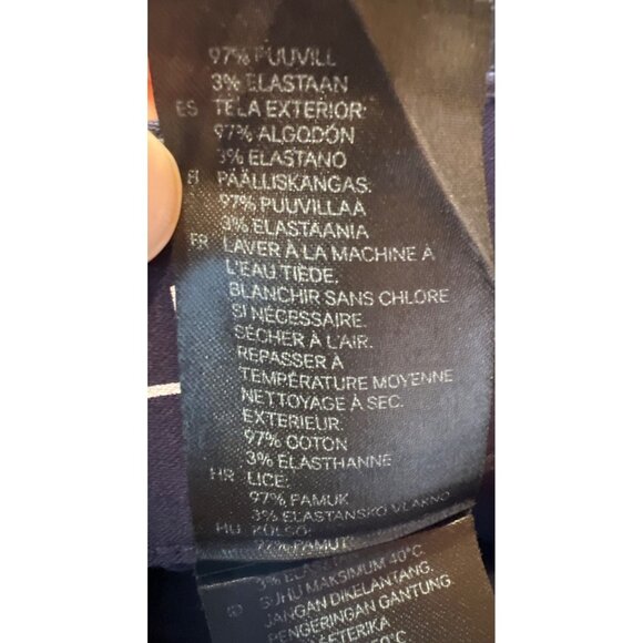 H&M Slim Fit Navy Blue Denim Jeans Mens Stretch Pants - Picture 10 of 10